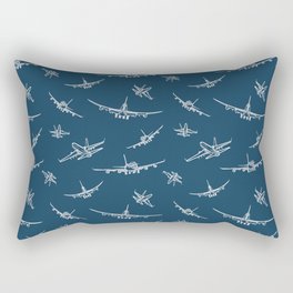Airplanes on Navy Rectangular Pillow