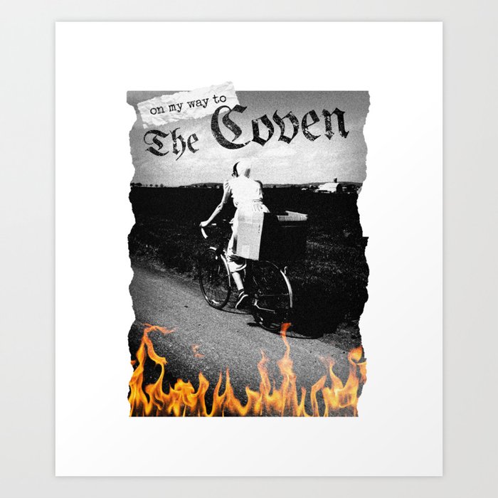 Coven collage flames Art Print