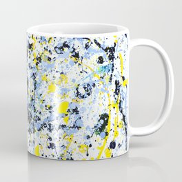 Abstract in Blue, Yellow and Black Coffee Mug