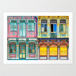 The Singapore Shophouse, Composite Art Print