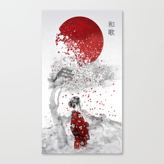 japanese poem canvas print by marineloup society6