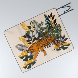 Jungle Pals Series - Golden Tiger Picnic Blanket
