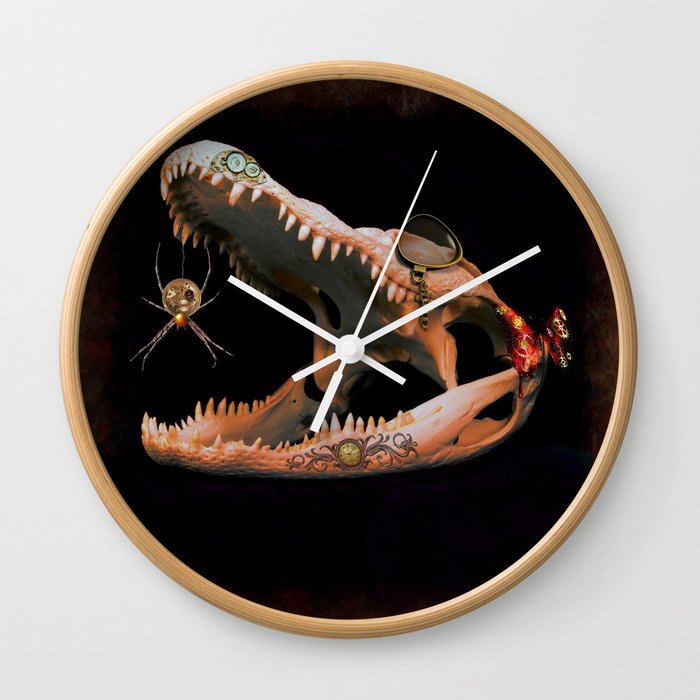 Steampunk Crocodile Wall Clock
