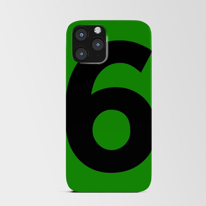 Number 6 (Black & Green) iPhone Card Case