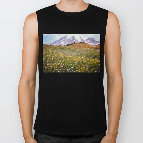 Rainier Flowers Biker Tank