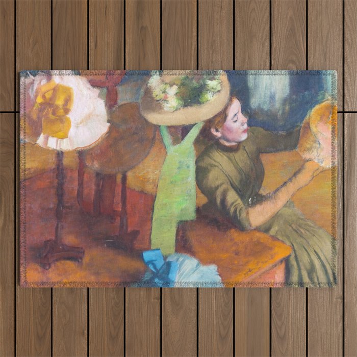 Edgar Degas - The Millinery Shop Outdoor Rug