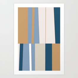 Mosaic Blue 10 | Geometric Abstract Art Print