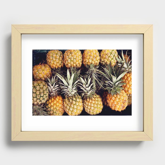 Pineapples, Maui.  Recessed Framed Print