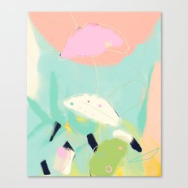 minimal floral abstract art Canvas Print