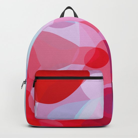 Bubbly Geometry - Red, Pink and Blue Backpack