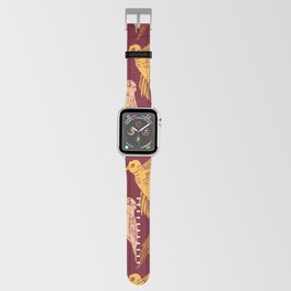 Retro seventies bird print Apple Watch Band