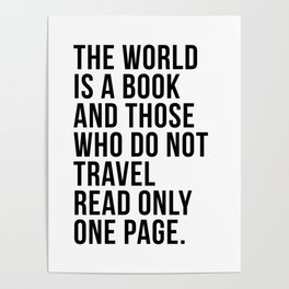 The world is a book Poster