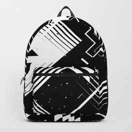 Chaotic letter "X" Backpack | Chaos, Texture, Motion, Line, Type, Letter, Opart, Geometric, Optical Art, Stripes 