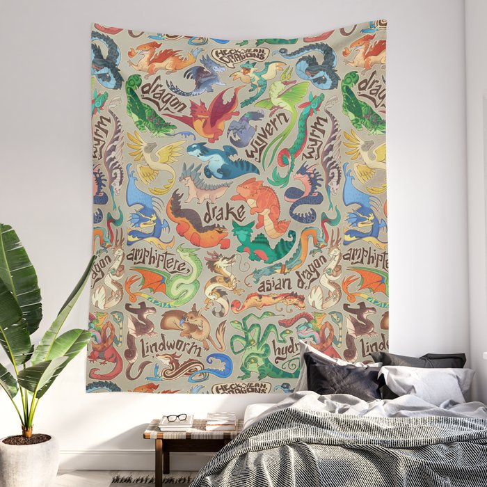 Society6 Mini Dragon Compendium by Colordrilos on Cotton Standard Set of 2 Pillow Sham Society6 Mini Dragon Compendium by Colordrilos on Cotton Standard Set of 2 Pillow Sham