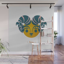 Aries - Navy Retro Wall Mural