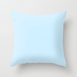 Retro Pastel Blue Solid Color Throw Pillow