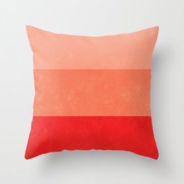Red Grunge Stripes Throw Pillow