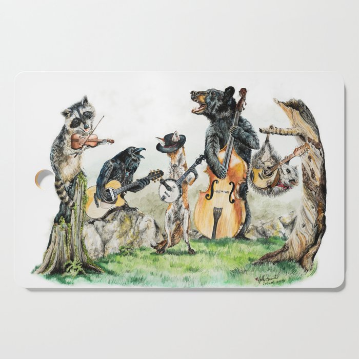 " Bluegrass Gang " wild animal music band Cutting Board