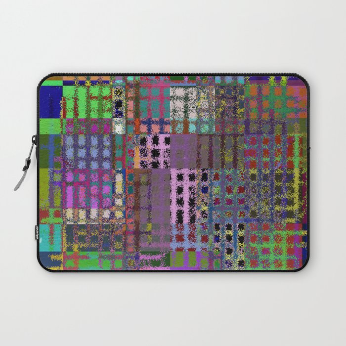 Pastel Playtime - Abstract, geometric, textured, pastel themed artwork Laptop Sleeve