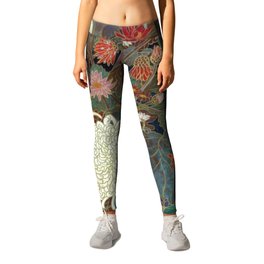 flower【Japanese painting】 Leggings | Landscape, Flower, Japan, Green, Other, Curated, Vintage, Illustration, Nature, Painting 