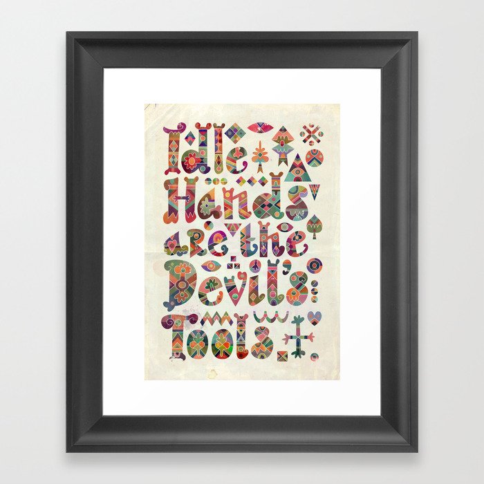 Devil's Tools Framed Art Print