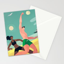 Beach Volleyball Stationery Cards