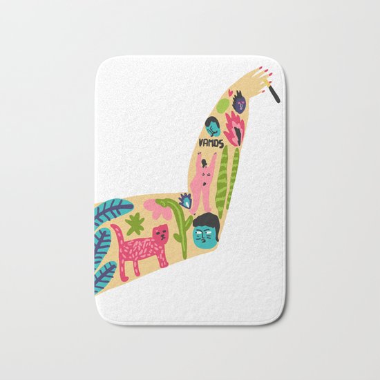 Tattoo Arm Bath Mat