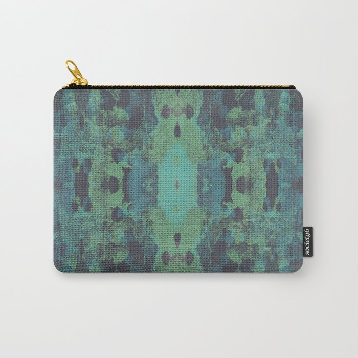 Sycamore Kaleidoscope - Graphite blue green Carry-All Pouch