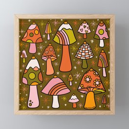 Mushroom Ornaments Framed Mini Art Print