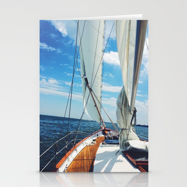 Sweet Sailing - Sailboat on the Chesapeake Bay in Annapolis, Maryland Stationery Cards