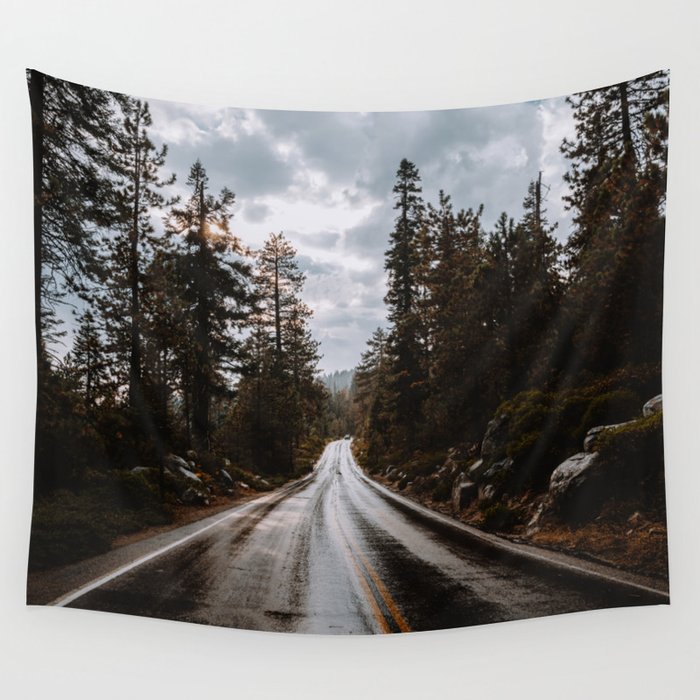 Rainy Day Adventures in the Forest Wall Tapestry