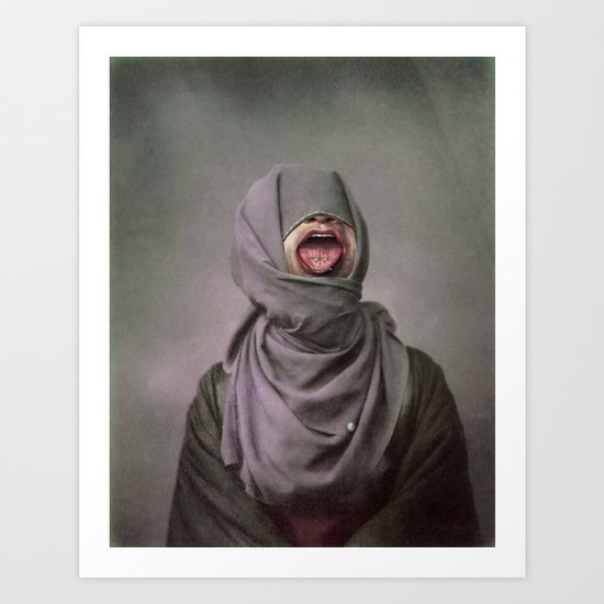 I KEEP BITING MY TONGUE Art Print