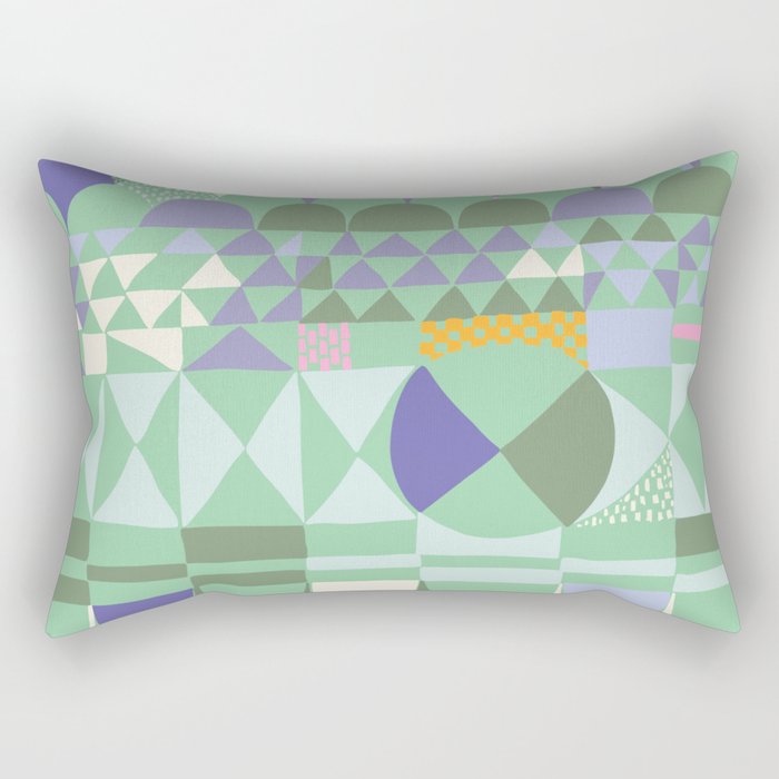California geometric pattern 7 soft blue mint Rectangular Pillow