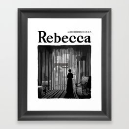 Rebecca by Alfred Hitchcock Illustration Framed Art Print