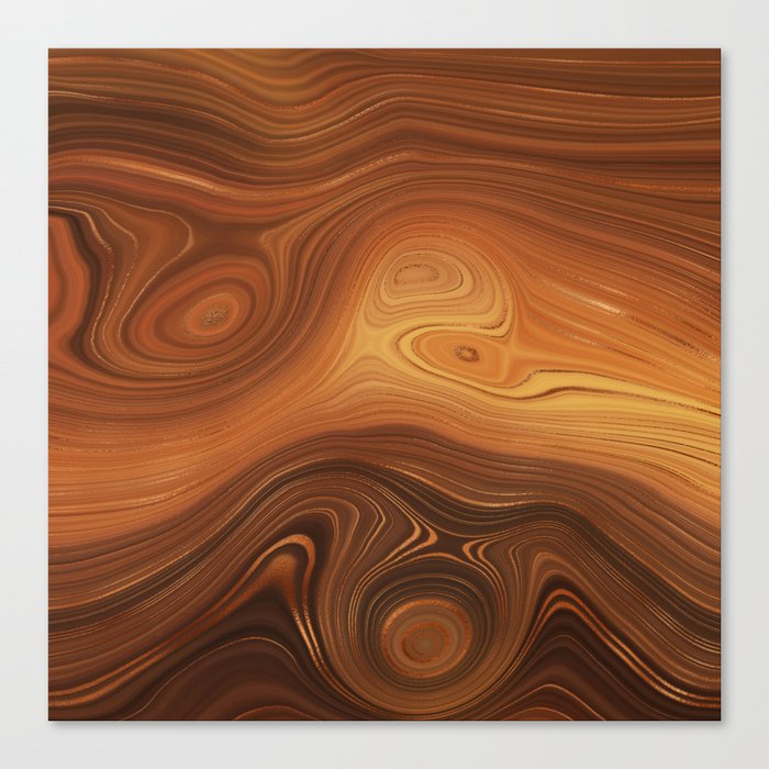 Gold Abstract Agate 22 Canvas Print