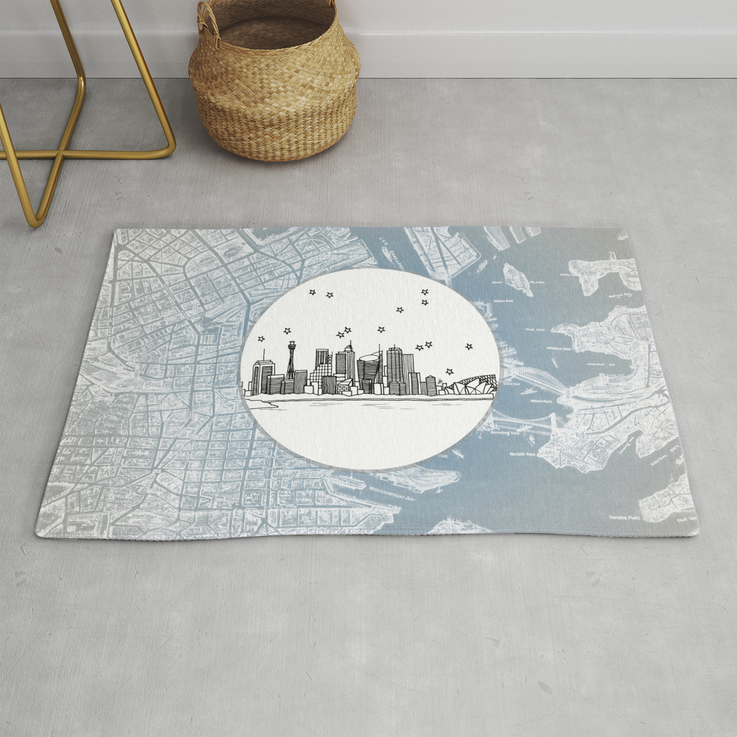 Sydney New South Wales Australia City Skyline Ilration South Wales Australia City Skyline