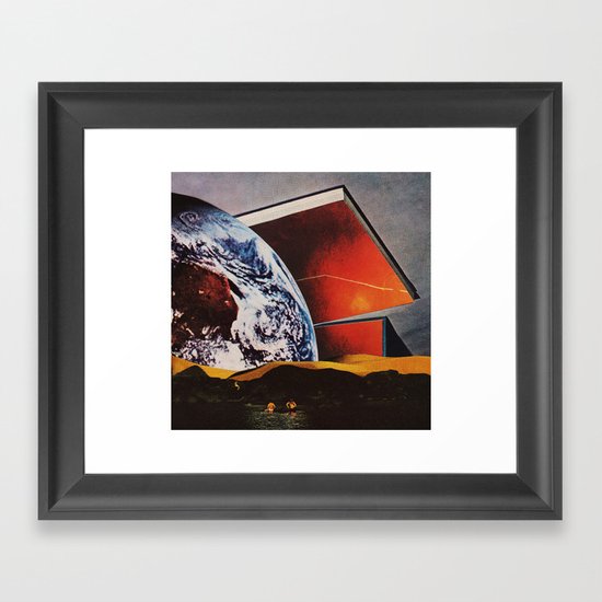 in the swing. Framed Art Print