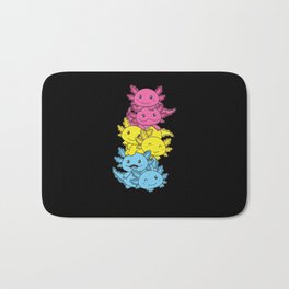 Pansexual Flag Pan Pride Lgbtq Axolotl Bath Mat