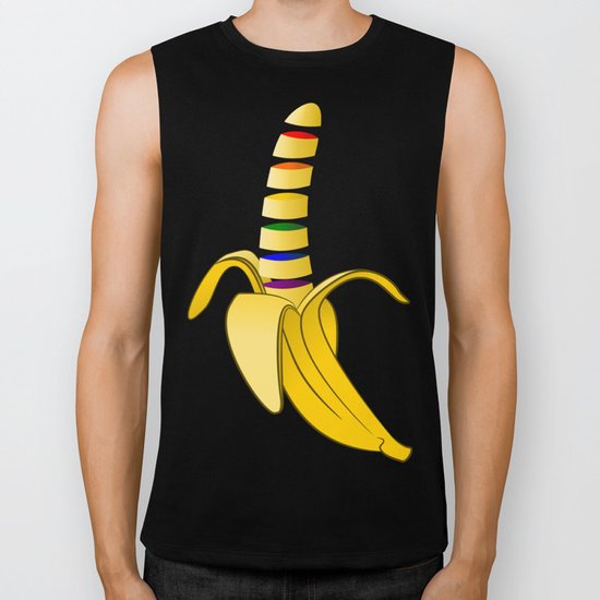 Gay Pride Banana Biker Tank