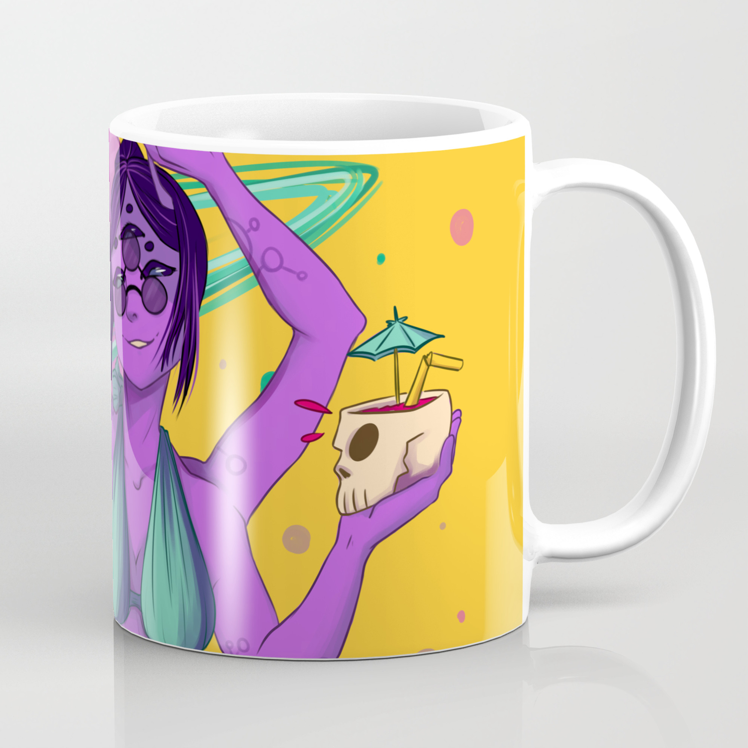 Aesthetic Beach Alien Girl Coffee Mug By Aremia17 Society6