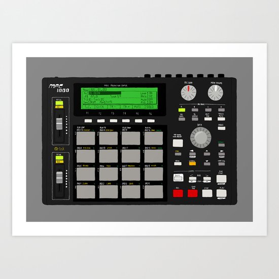 Akai MPC 1000 Art Print