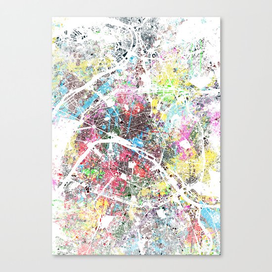 paris map Canvas Print