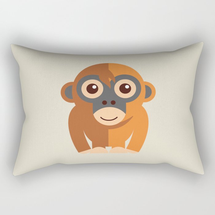 Cute Monkey Rectangular Pillow