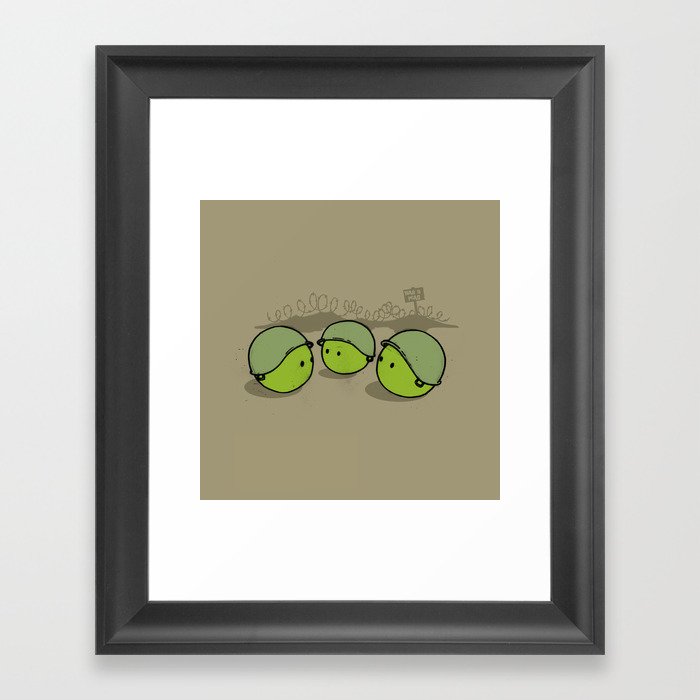 War & Peas Framed Art Print