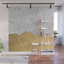 Gold torn & Grey marble Wall Mural