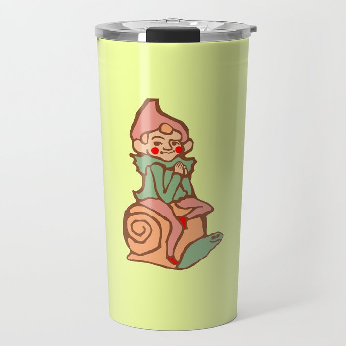 Elf On A Snail Travel Mug