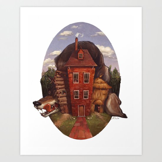 A Wolf at the Door Art Print