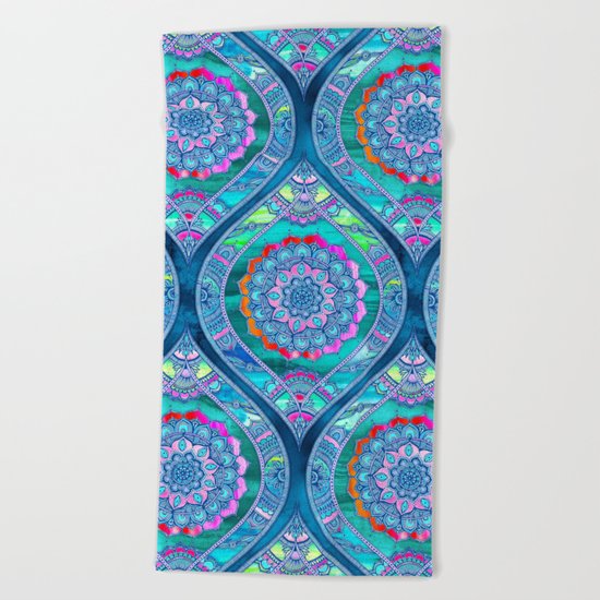 Radiant Boho Color Play Beach Towel