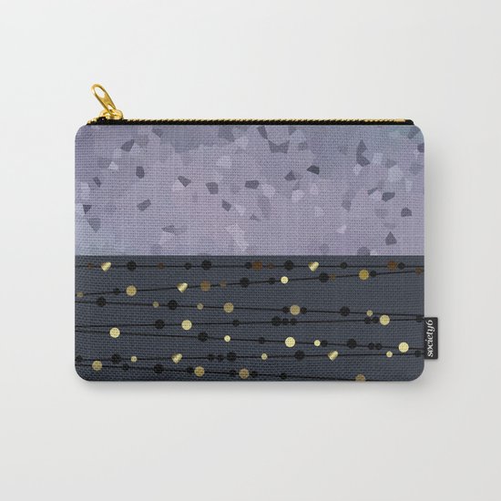 Pink-grey ,blue combo pattern . Carry-All Pouch