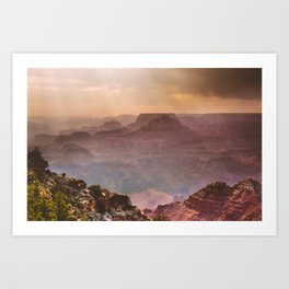 Grand Canyon Rainfall - South Rim Art Print